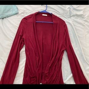 Maroon cardigan